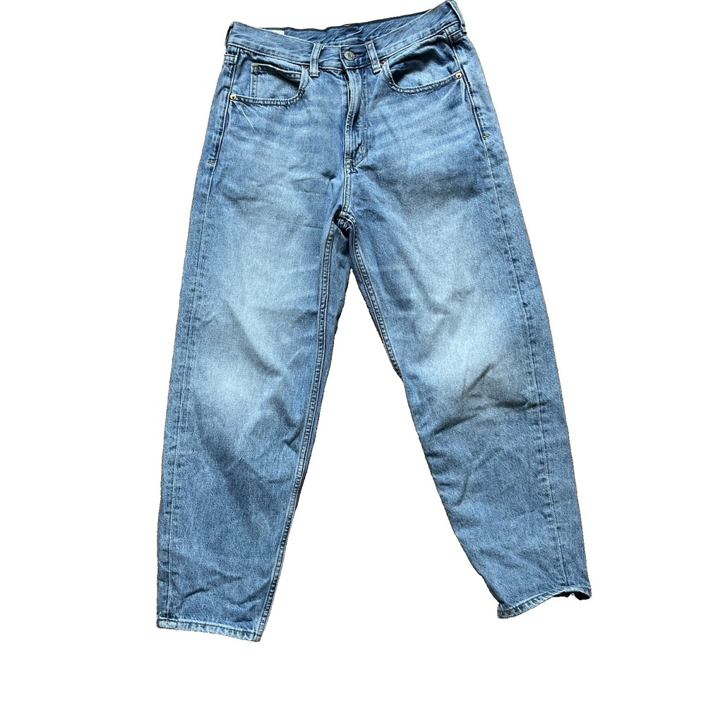 GAP Barrel High Rise Demin Jeans Women's Light Wash Size 26/2 Regular